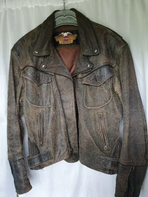 Original Harley Davidson Lederjacke - Rau-Leder - Gr. L - sehr selten