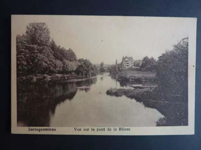 SARREGUEMINES Saargemund Moselle CPA 57 vue sur le pont de la bliese
