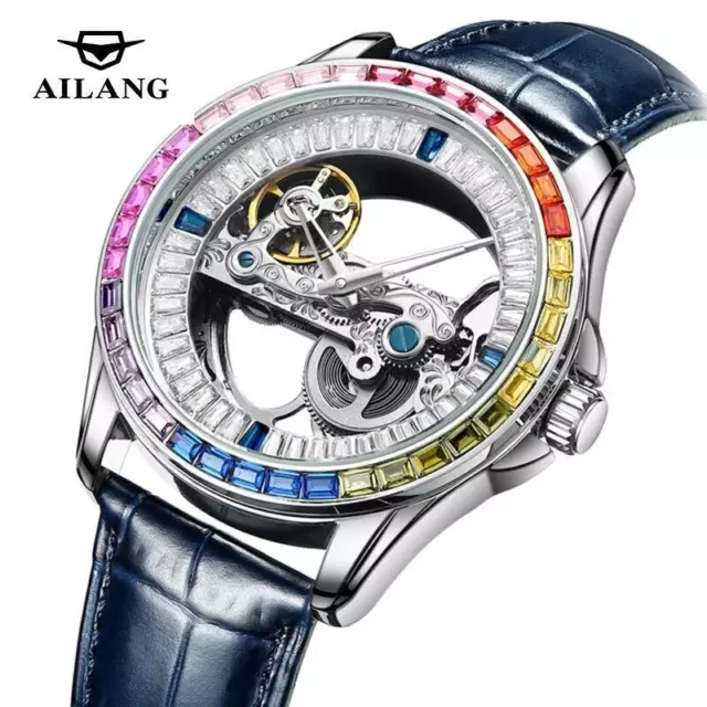 AILANG MEN'S MECHANICAL Watch Double-sided Skeleton Automatic ...