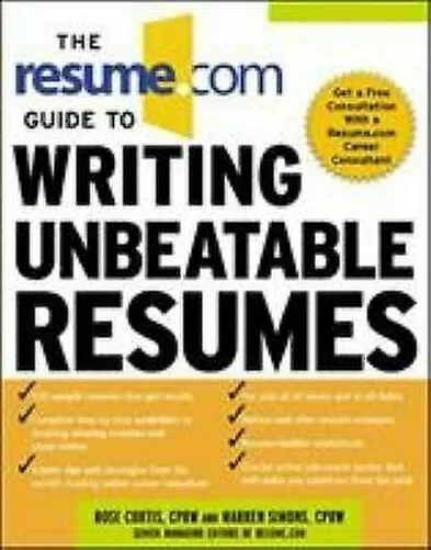 Resume. Com Guide to Writing Unbeatable Resumes Paperback Rose Cu