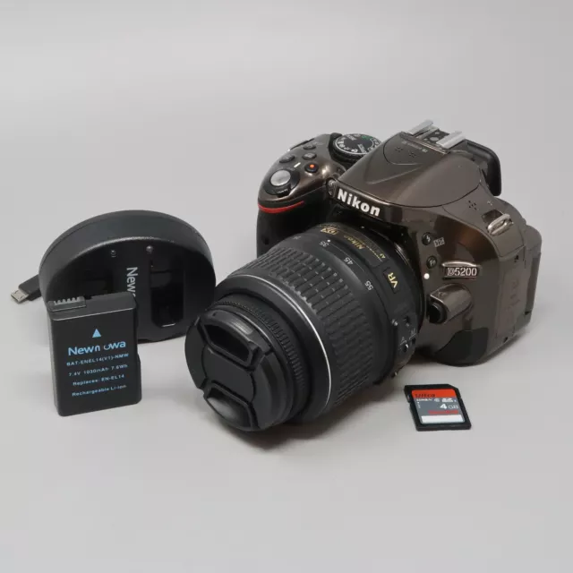 Nikon D5200 24.1MP DSLR Camera Bronze (w/ AF-S DX 18-55mm Lens) - 5K Clicks!