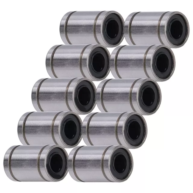 10Pcs LM6UU Cylinder Linear Motion Ball Bearing ID 6mm OD 12mm Linear Ball