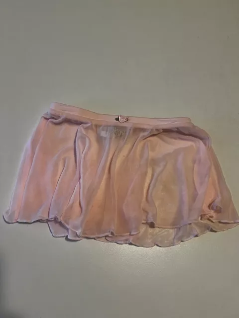 DANSKIN GIRLS KIDS Size 4 / 5 XS Xsmall Skirt Dance Ballet Sheer Pink