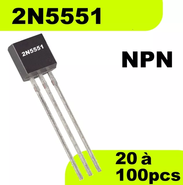 1504# Transistor 2N5551 NPN -- Prix dégressif en fonction de la quantité