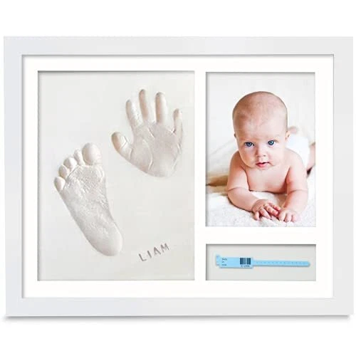 Personalized Baby Handprint and Footprint Kit - Baby Hand and Foot Alpine White