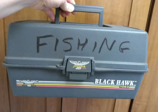 FENWICK BLACK HAWK 1063 Fishing Tackle Box 3 Tray Box $23.45 - PicClick