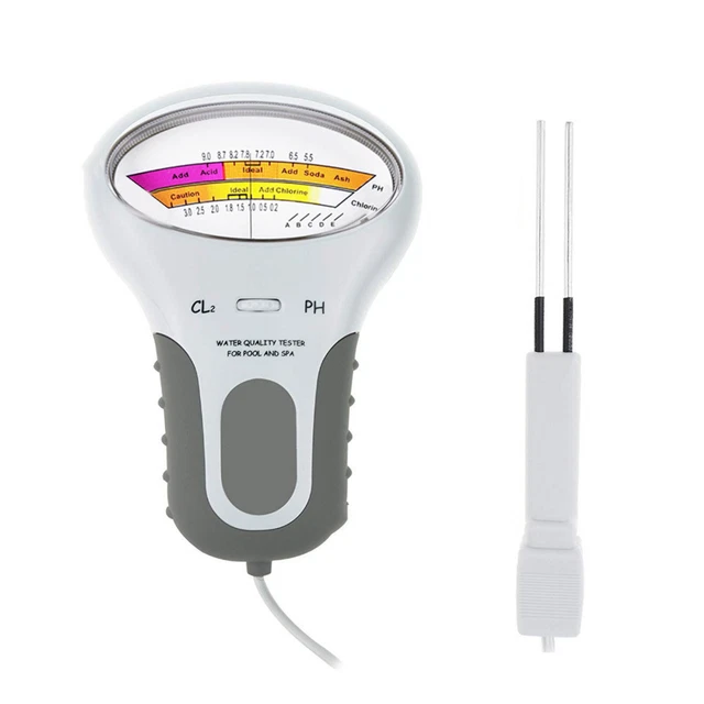 WATER QUALITY PH/CL2 Chlorine Tester Level Meter For Swimming Pool Spa ...