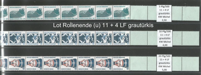 RM Sehenswürdigkeiten 5 10 20 Pfg RG 500 ROLLENENDEN 11 + 4 LF u grautürkis