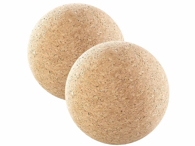 2 balles de massage et d'exercice en liège Ø 10 cm - Newgen Medicals