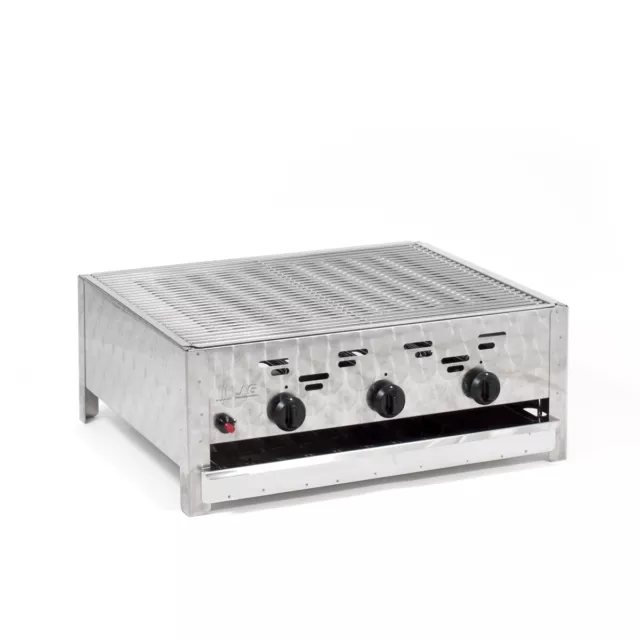 Gasgrill 3-flammig 11kW Edelstahl-Brenner + Schutzhülle + Gasbräter Neu R3SH