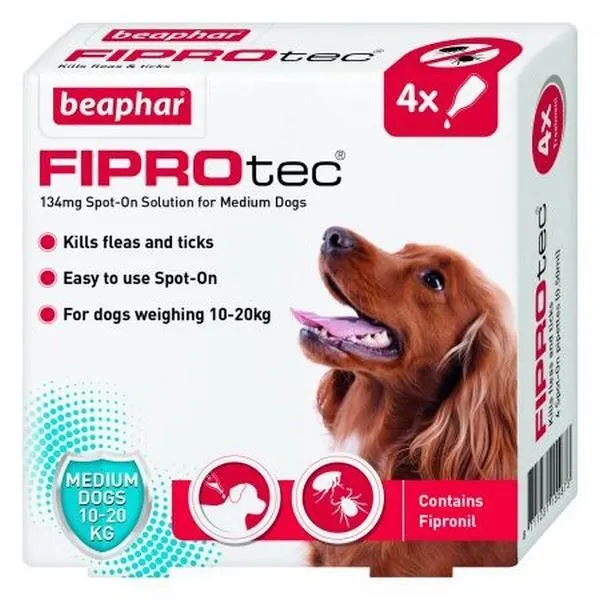 Spot On | Tratamiento de garrapatas pulgas perro mediano | Solución alternativa para mascotas Beaphar