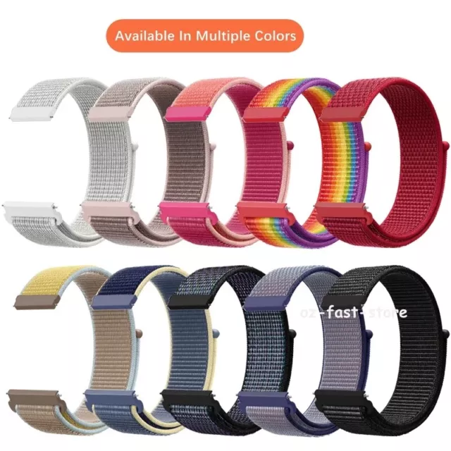 For Samsung Galaxy Watch 5 4 40/44mm Band Woven Nylon Sport Loop Bracelet Strap