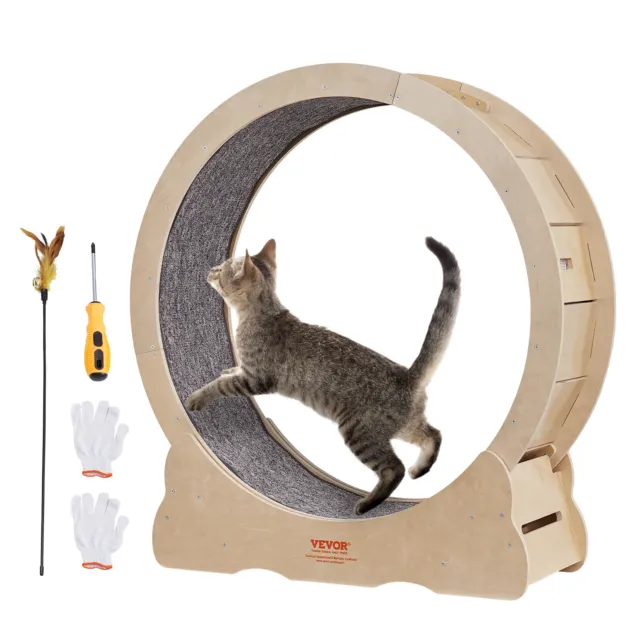 VEVOR Roue d'Exercice pour Chat Grande Roue de Tapis Roulant d'Intérieur 910 mm