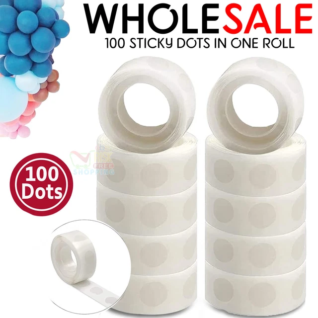 100 ADHESIVE DOTS Tape DIY Balloon Double Sided Glue Sticky Sticker