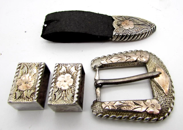 AHMAD KHAN 925 Sterling Silver Ranger Belt Buckle 4 piece Custom