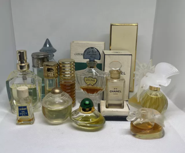 Sold at Auction: Vintage Lot Of 13 Mini Glass Perfume Bottle Chanel 5
