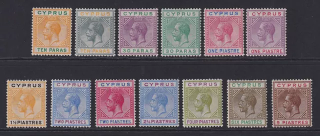 Cyprus. 1921-23. SG 85-97, 10pa to 9pi. Fine mounted mint.