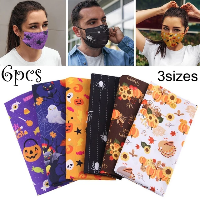 6 Stück Von Halloween Serie Square Baumwollstoff Patchwork DIY Handwerk-Nähen