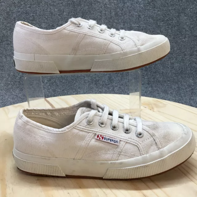 Superga Shoes Womens 6.5 Low Top Sneakers White Canvas Lace Up Casual Comfort