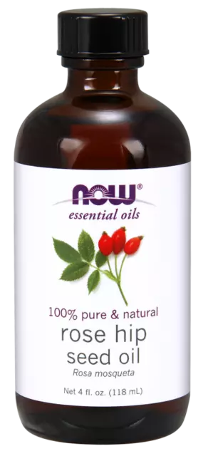 NOW Foods 100% Pure Essential Oils Rose Hip Seed Oil 4oz. FRESH NEW