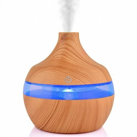Difusor de aceites esenciales 300 ml aspecto madera USB cambio de color