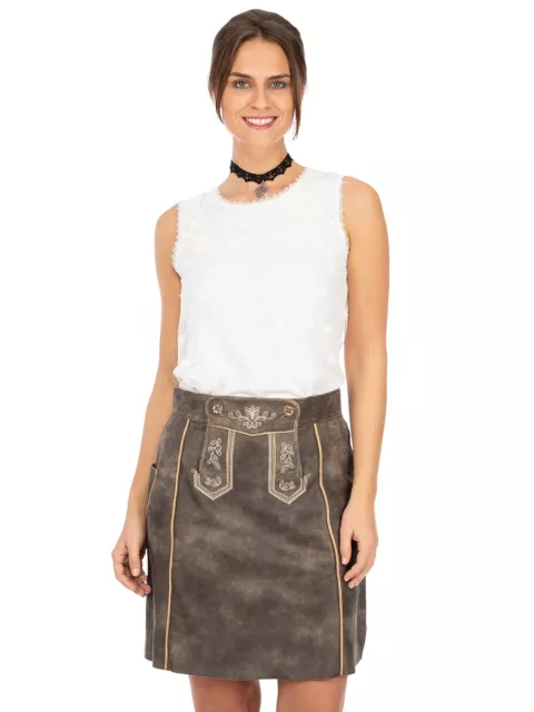 Maddox Leather Skirt Dorle Nappato Anthracite