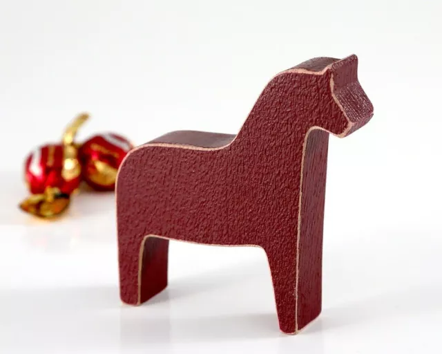 Decoración de juguete de madera de caballo escandinavo Dala para Navidad,...