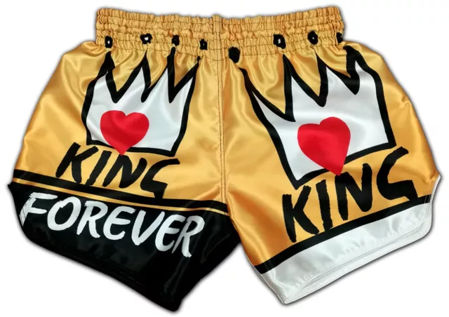 KING Forever (gold) Muay Thai Boxen Hose für Männer Herren XS S M L XL 2XL NEU