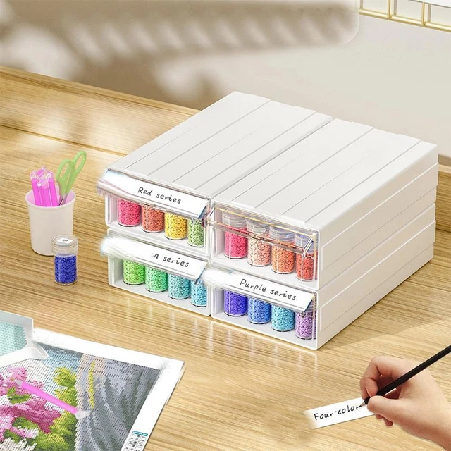 Detachable Diamond Beads Storage Container Box Seed Drill 35-140 Bottles Drawers