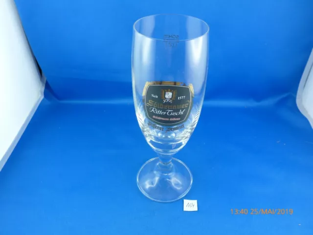 altes Pilsglas, Bierglas von der Schlossbrauerei Söldenau "1992 geschlossen" 1