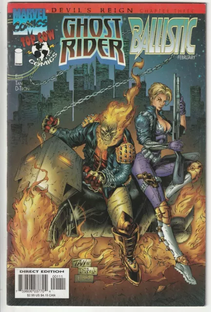 1997 GHOST RIDER BALLISTIC #1 NM Devil’s Reign 3 Marvel Image Crossover Comics