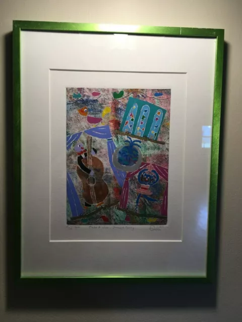 Framed Signed and Numbered Colorful Childrens Art,"Make a Wish... by Delia!!!!!!
