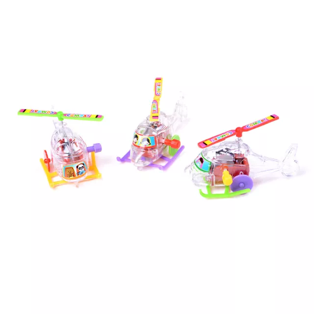 1x Mini Clockwork Transparent Aircraft Somersault Laufen Wind Up TRSDEN'AP