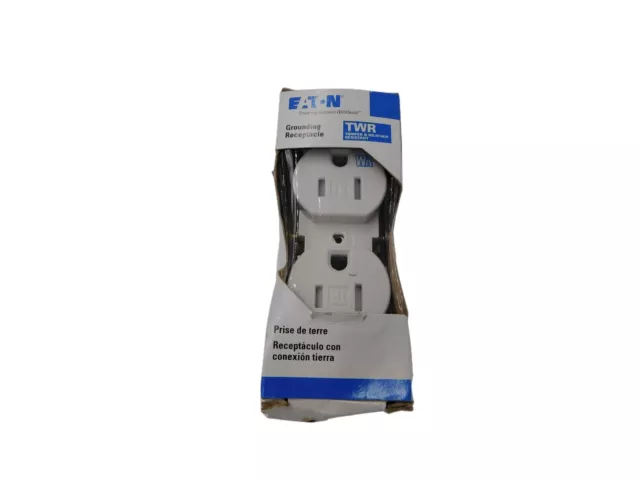 Eaton NSB TR270W-BOX Outlets Duplex Receptacle 2P 15A 125V White 3Wire EA Tamper