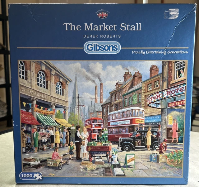 GIBSONS THE MARKET Stall 1000 Piece Jigsaw Puzzle Derek Robert’s Jigsaw ...