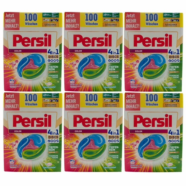 Persil 4in1 Discs Color 6x 100 Wl Detergent Colorwaschmittel Hygienic Fresh
