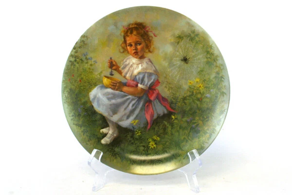 1981 Reco Little Miss Muffet Porcelain Plate 3rd Mother Goose Series Collectors