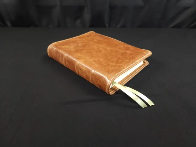 Premium Leather Bible - ESV Single Column Journaling Bible in Brown Sheepskin