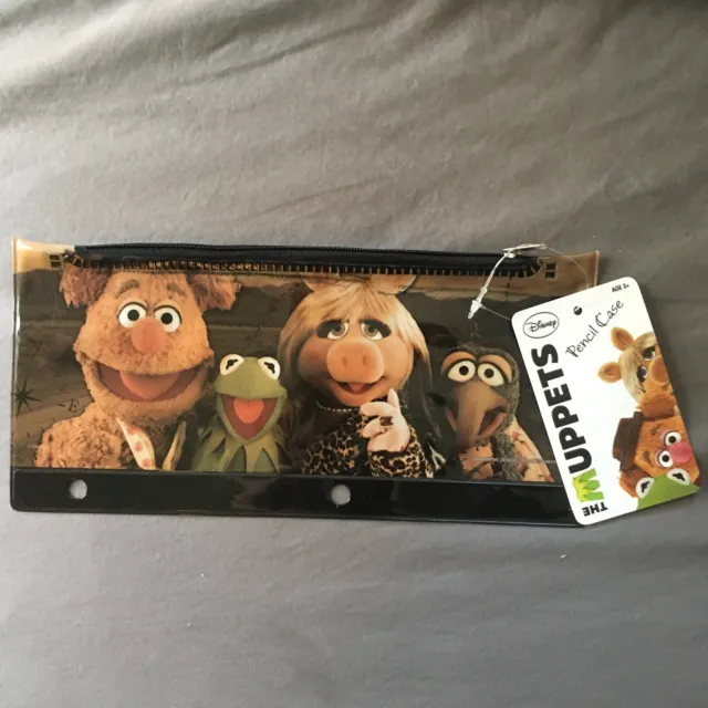 The Muppets Disney Ms Piggy Kermit Fozzy Gonzo Three Ring Binder Pencil Case