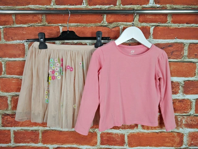 Girls Bundle Age 4-5 Years Next H&M Pink Ra Ra Skirt Long Sleeve Top Kids 110Cm