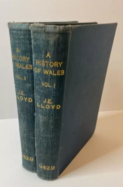 Eine Geschichte von Wales in 2 Bänden, SIRr John Edward Lloyd, 1948 Vintage HB Set