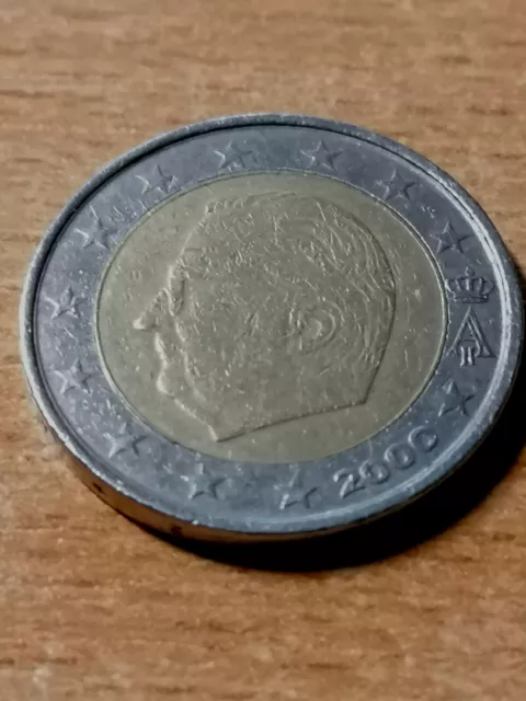 2 Euro Münze Belgien 2000 König Albert II Umlaufmünze