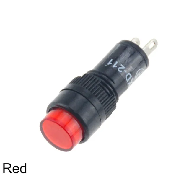 10Mm Red Led 220V-240V Distribution Box Plastic Indicator Signal Light Lamp