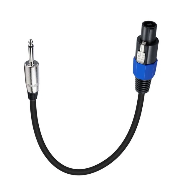 Speakon to 1/4 6.35mm Adapter Connector Cable Male to 1/4 Inch TS Male Mono Plug