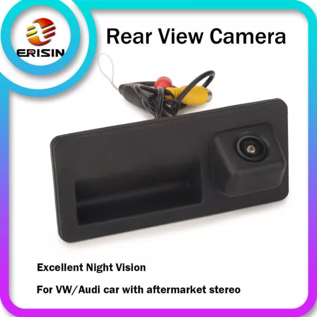 Trunk/Boot Handle Back Rear View Camera 140° Night Vision for VW Audi CMOS HD