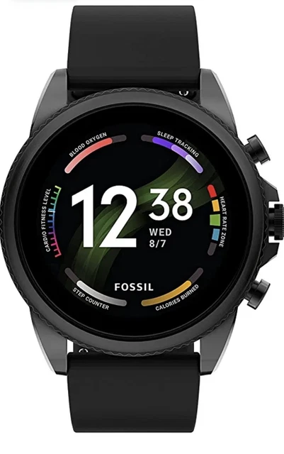 Fossil Gen 6 FTW4061 44mm Edelstahlgehäuse Smartwatch Schwarz NEU OVP TOP