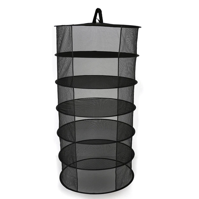 6 Layers  Basket Folding Drying Rack Herb Dry Net Opening Shape T1N6