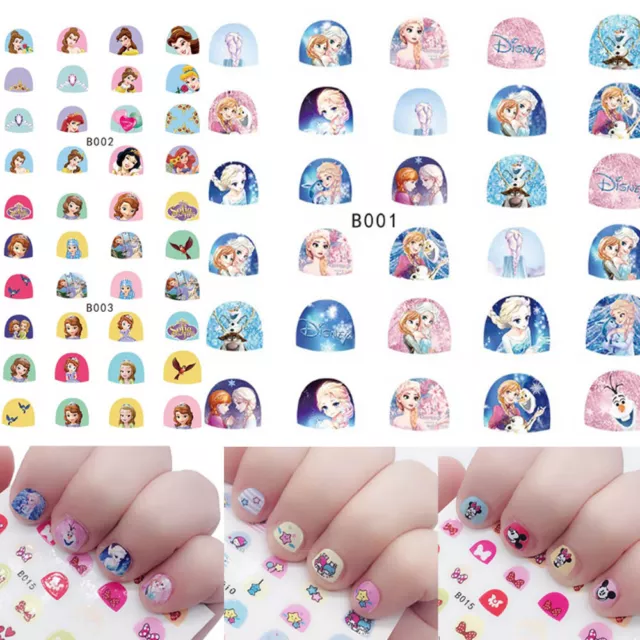 Kinder Nail Art * Nagel Sticker Aufkleber * Hello Kitty Frozen Prinzessin Disney