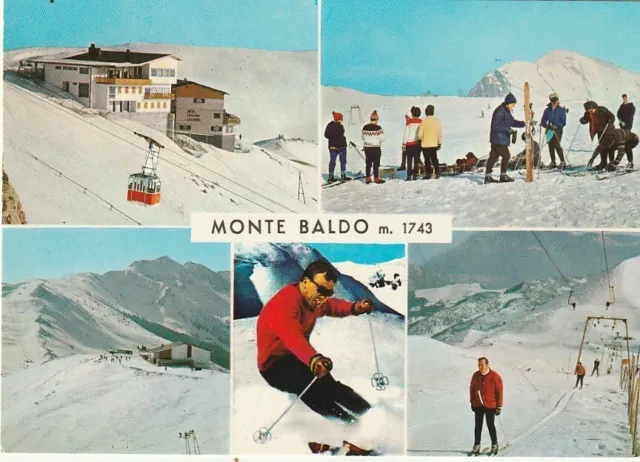 Lago Di Garda Malcesine Monte Baldo Vedutine Invernali Viaggiata Anno 1972