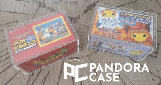 Clear acrylic case - Box Japanese Puncho Mario Pikachu - UV RESISTANT